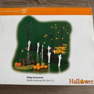 Department 56 Halloween Village Accessories Set